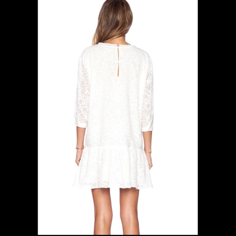 nwt TULAROSA Cream Textured Bailey Floral Dress - Picture 2 of 8